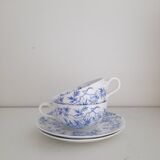 2 tasses à thé porcelaine fine Sarreguemines