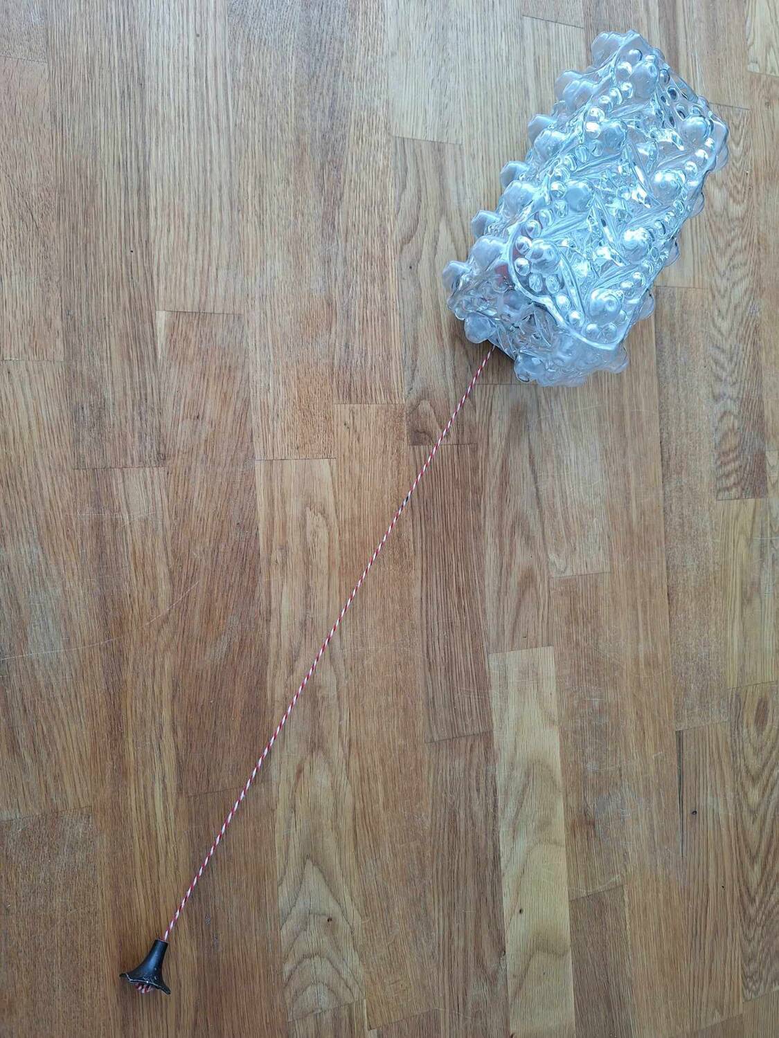 Vintage wall light, old textured glass light fixture, reading light