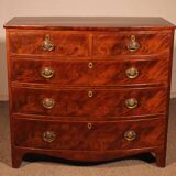 Bombé commode in mahogany from the early 19th century.