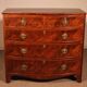 Bombé commode in mahogany from the early 19th century.