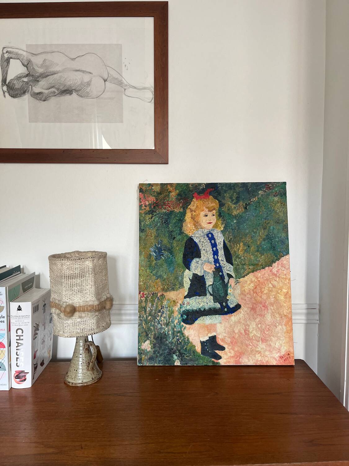 Oil on canvas The Girl with the Watering Can
