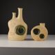 Pair of sculptural ceramic vases by Nikos Dazelidis, Greece, 1970s.