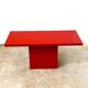 Vintage Italian Coffee Table in Red Granite with Silver Flecks, 1980s