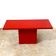 Table basse italienne vintage en granit rouge avec des paillettes argentées, années 1980.