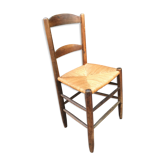 Chaise d'église paillée