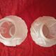 Pair of art deco pressed glass vases "joma montreuil"