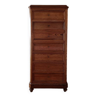 19th century pitch pine weekly style secretary