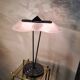 Memphis stijl milan style desk lamp, art nouveau molded glass 1970 to 80
