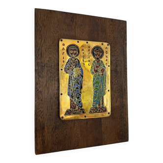 Vintage religious icon frame flea market