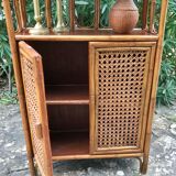 Vintage rattan bookcase