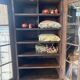 Colonial style wooden glass cabinet