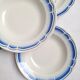 Deep plates / Art Deco salad plates Badonviller blue