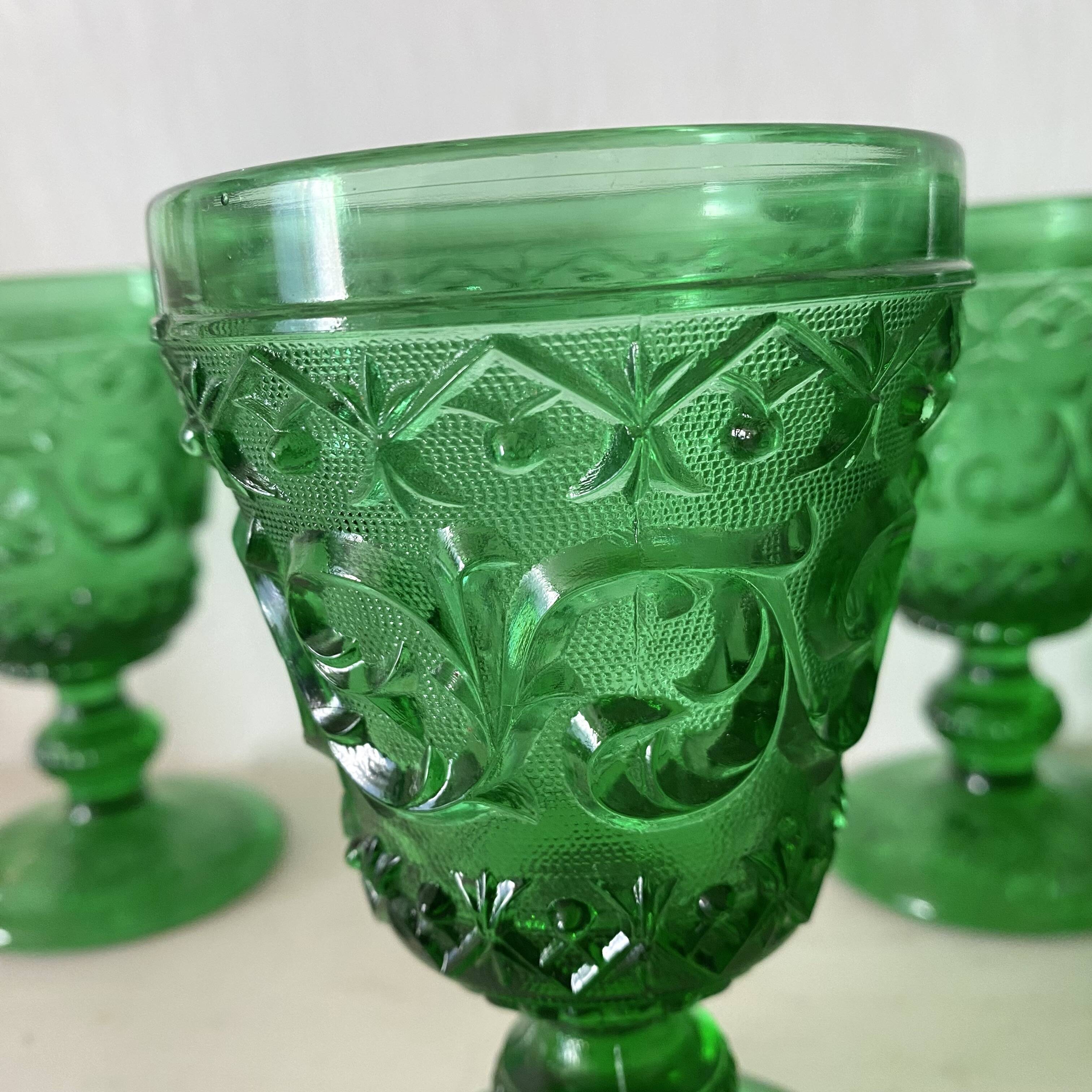Baroque style stemmed glasses