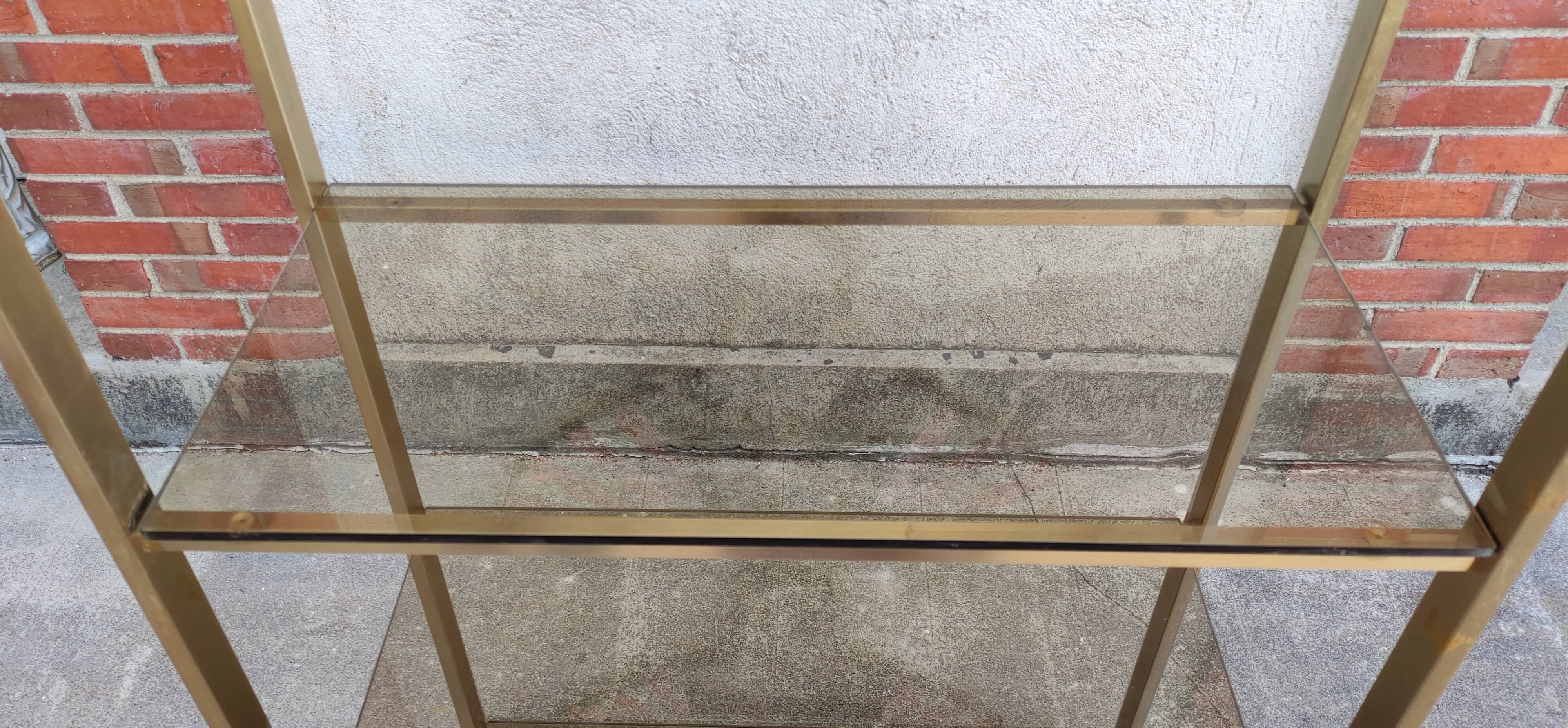Vintage gold metal shelf