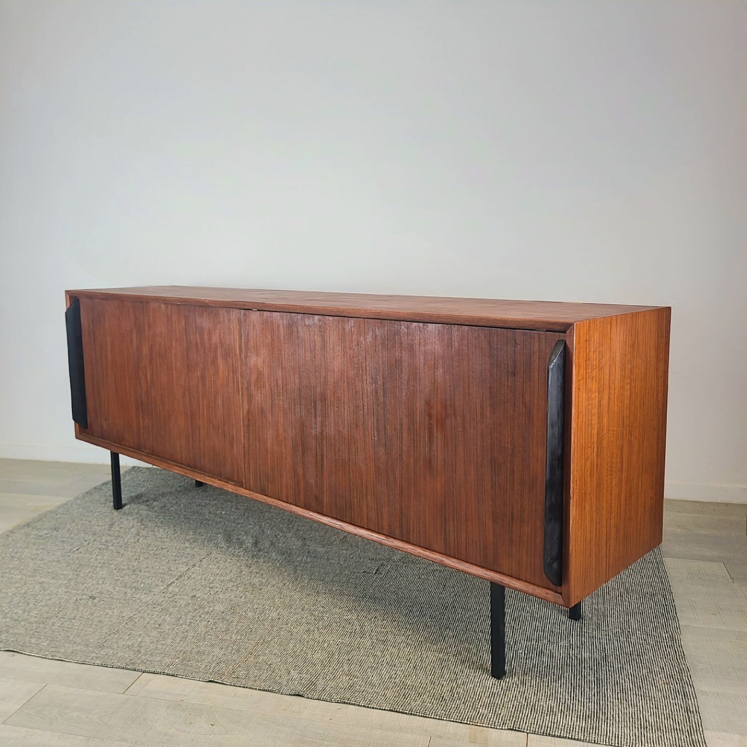 Enfilade moderniste teck vintage années 1960 design midcentury scandin