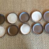Set of 10 stoneware plates
