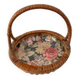 Rattan storage basket from the 50s/60s