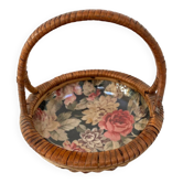Rattan storage basket from the 50s/60s