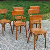 Set of 6 1950s bistro chairs