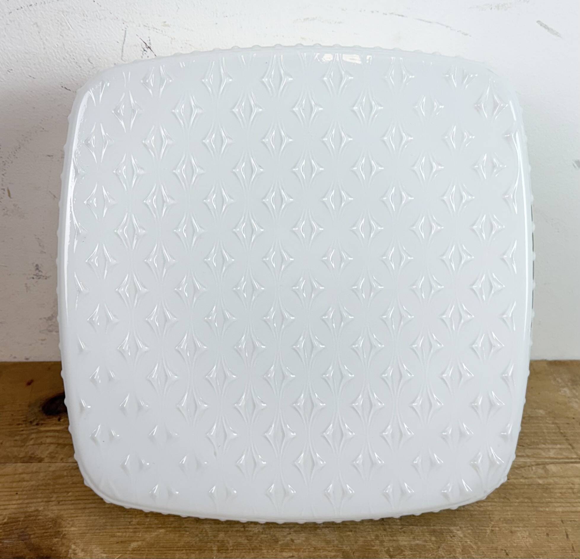 Vintage Wall Or Ceiling Light with Milk Glass, 1970s