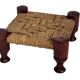 Vintage Footstool wood and rope, 1960s