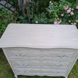 large patinated chest of drawers 3 drawers old style