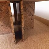 Vintage coffee table in pink marble 70s 80s