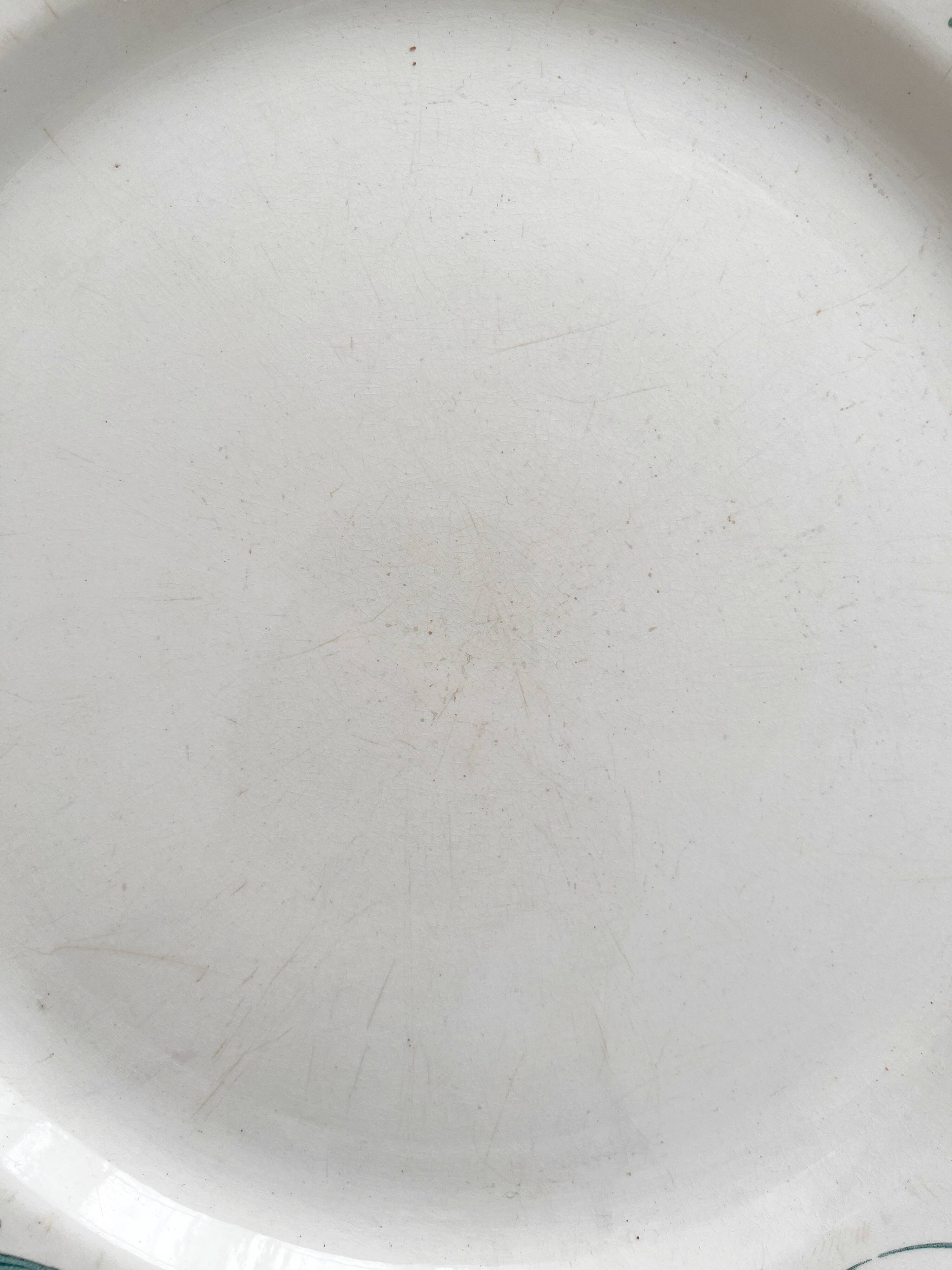 Round ironstone dish "Lucy" KG Lunéville circa 1900