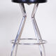 Leather black barstool, made in the 1930s