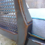 1950s vintage wooden armchair and caning