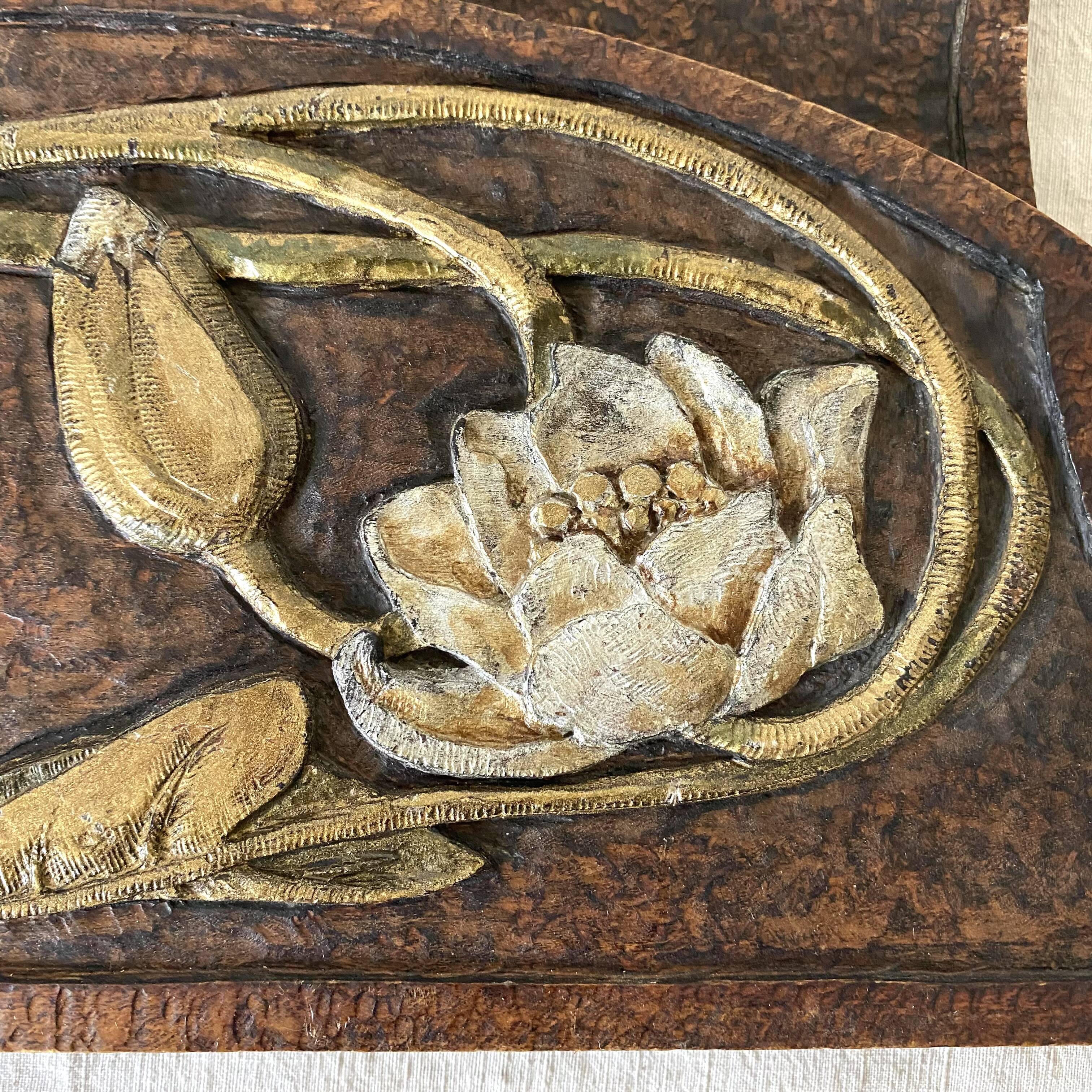 Art Nouveau wall mail holder