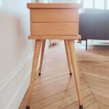 Worker/ Renovated vintage Scandinavian bedside table, 1950s-60s