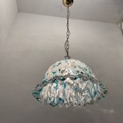 Suspension en verre de Murano bleu des années 1970