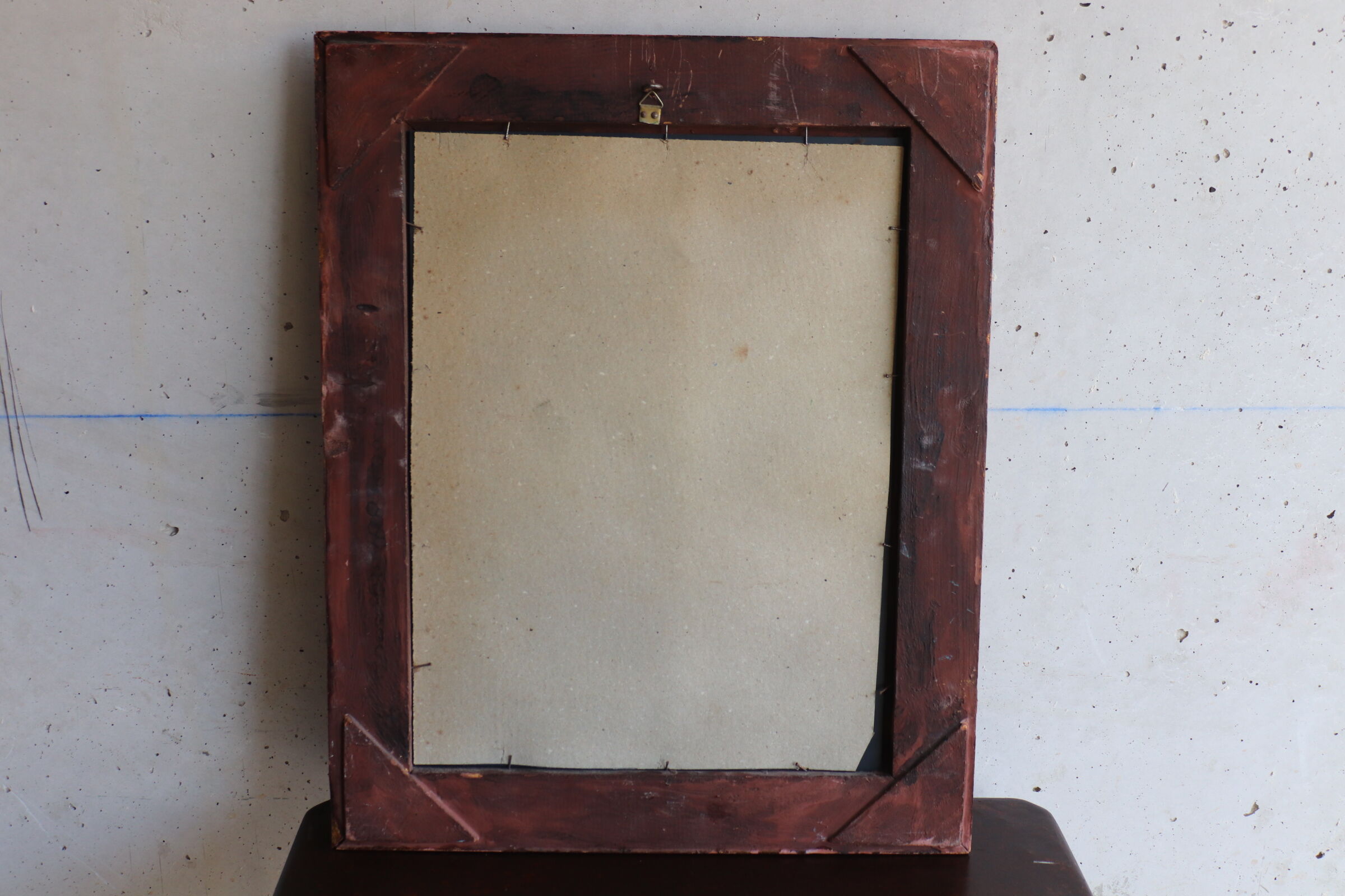 Miroir ancien en bois doré 42x52cm