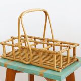 Vintage rattan glass holders