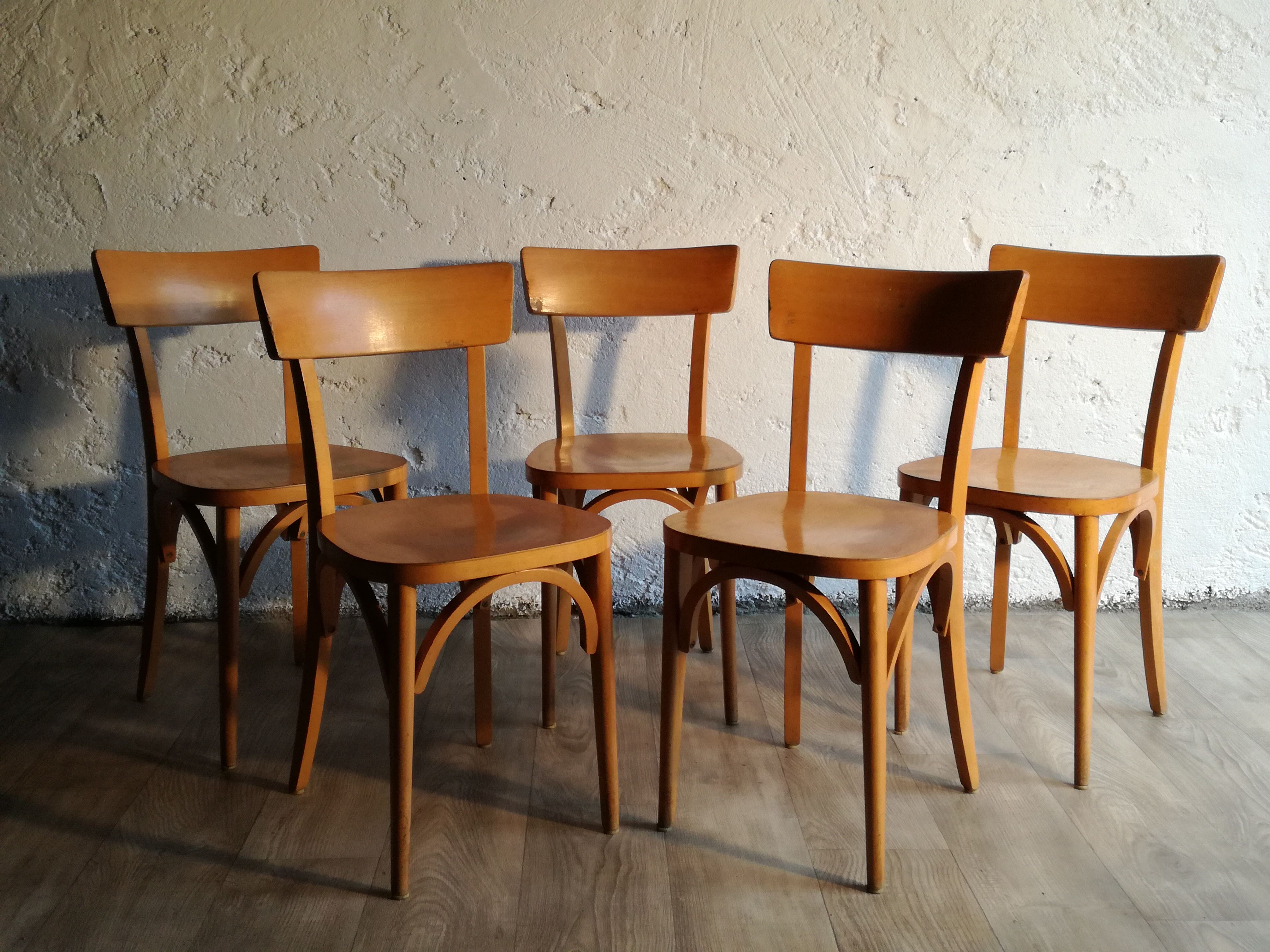 Série de 5 chaises bistrot Stella