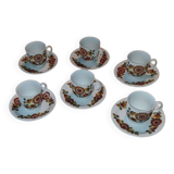 set of 6 cups and saucers Seltmann Weiden Bavaria quality porcelain