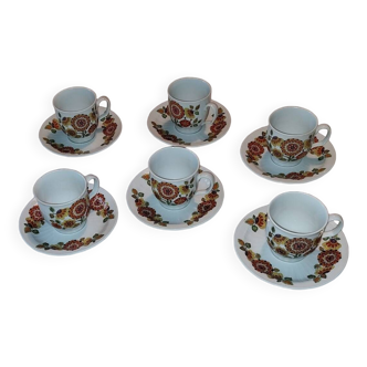 set of 6 cups and saucers Seltmann Weiden Bavaria quality porcelain