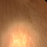 Lampe œuf Domec, verre moucheté de Vianne 1970