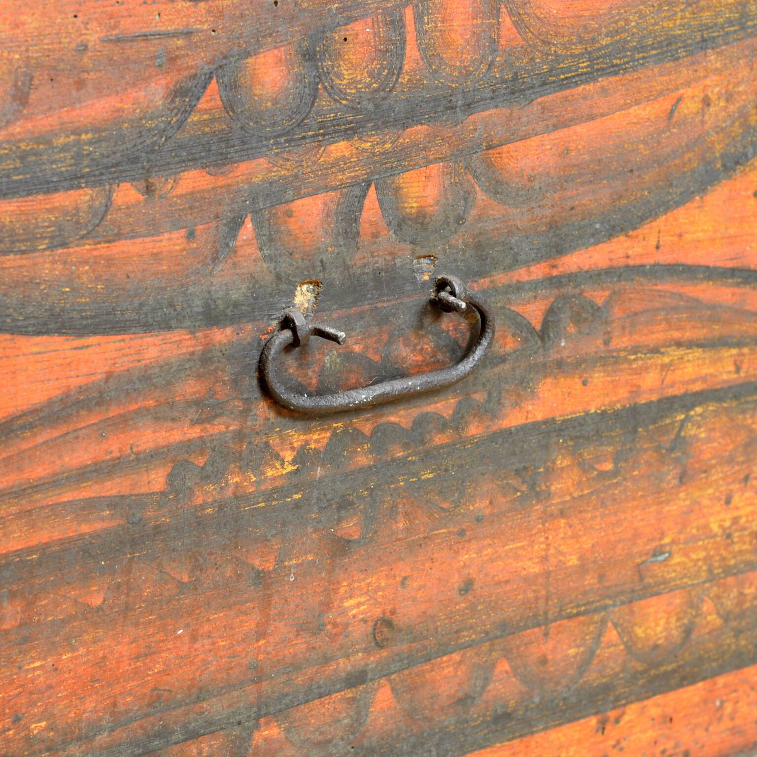 Folk art wedding chest, anno 1852
