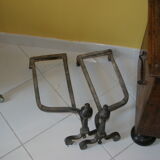 Pair of wrought iron chenet