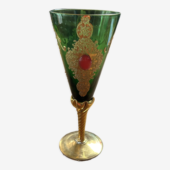 Hand-blown glass decorated in gold