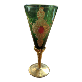 Hand-blown glass decorated in gold