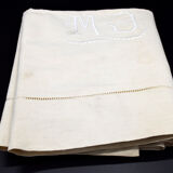 Drap ancien métis et lin XIXe