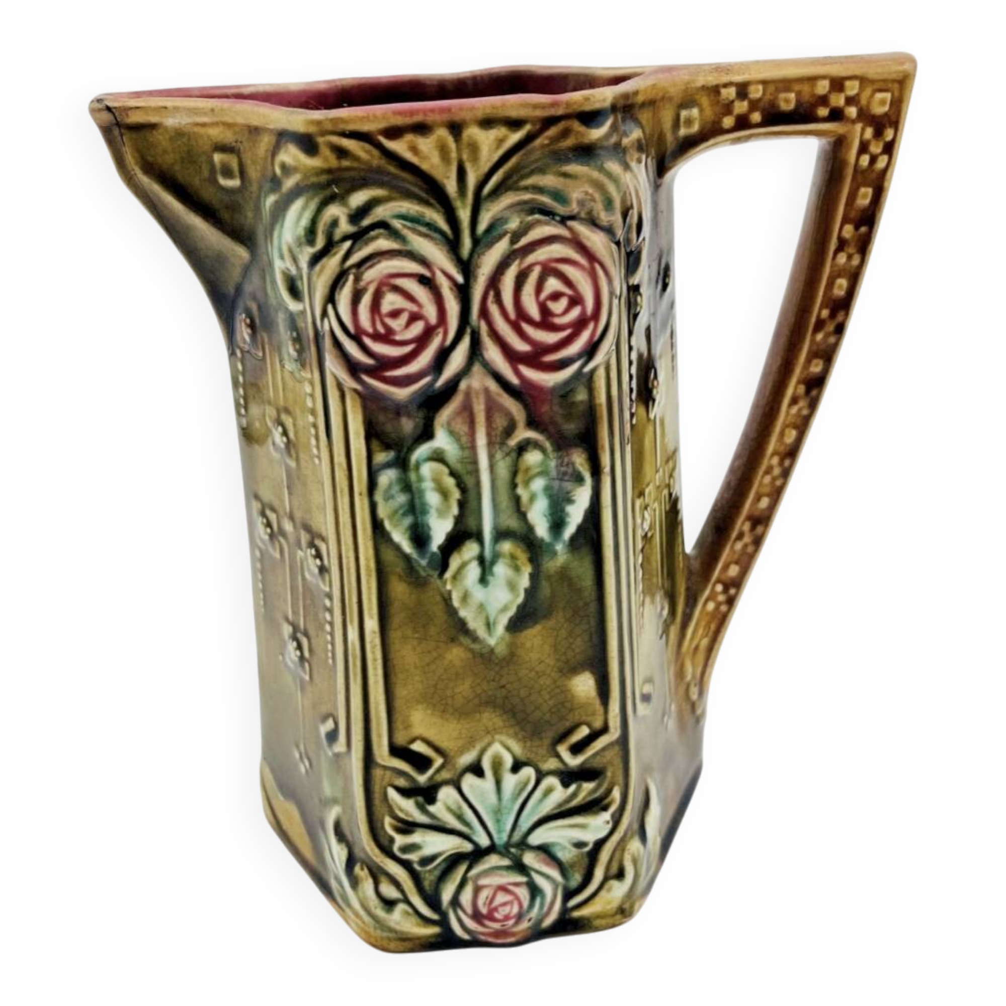 Slip pitcher with floral motifs, Onnaing earthenware 776 - 661007
