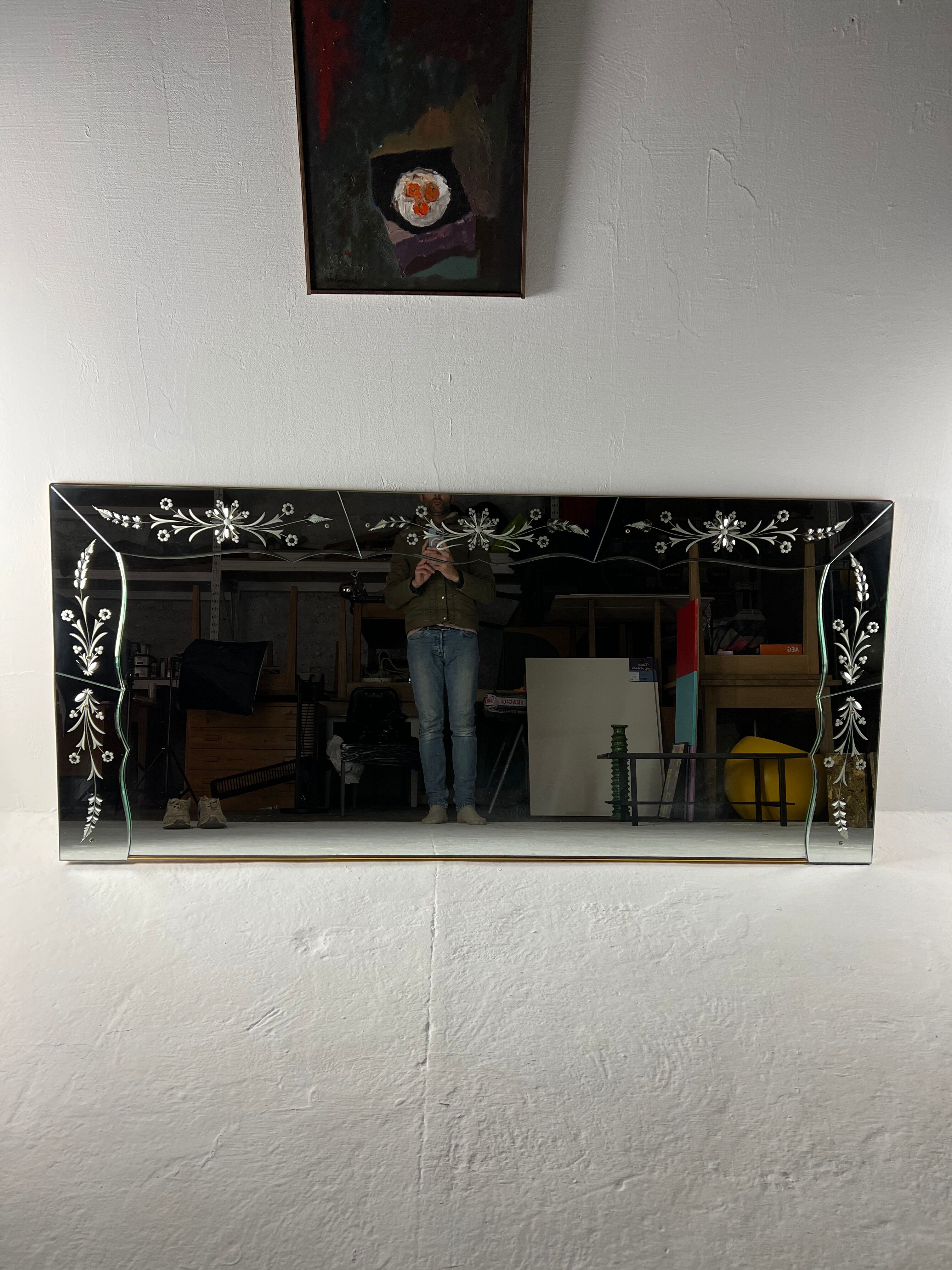 Venetian mirror 60s, 200 x 91 cm