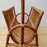 Rattan magazine holder 1960