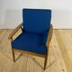 Danish armchair 1960s – Mid-century seat in teak and fabric