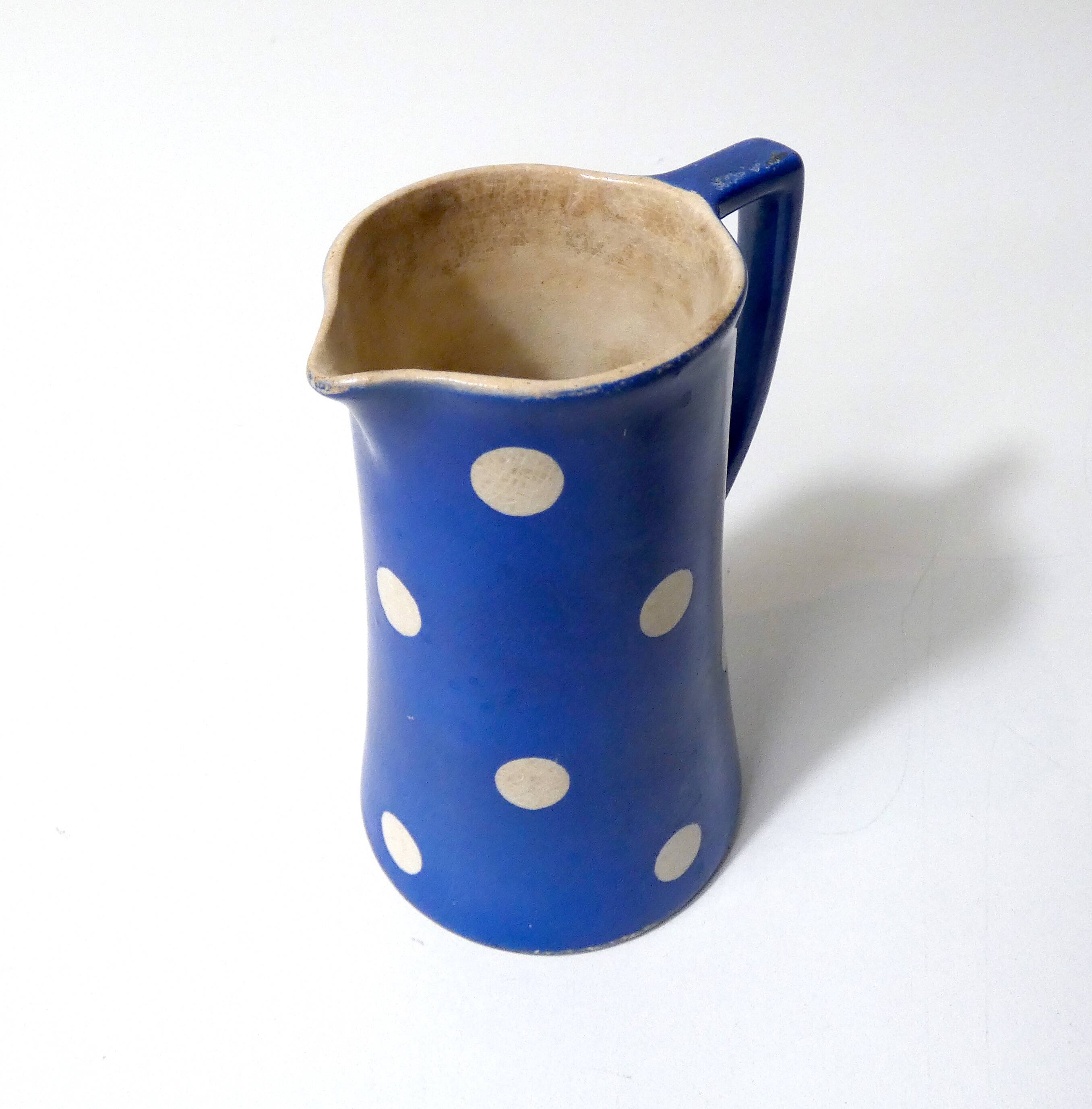 antique Longchamp style ceramic pitcher