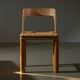 Chaise italienne en bois et osier